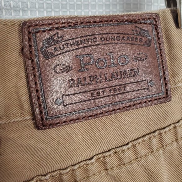 Polo Ralph Lauren Mens Size 38/30 Pants Classic Straight 650 Chino Khaki Tan - Picture 13 of 13